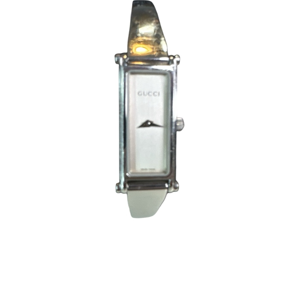 Gucci Metallic Silver Rectangular Watch - image 1